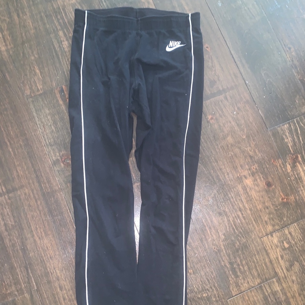 Nike black/strip leggings - size S. lightly worn!